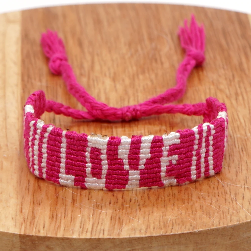 Браслет Go2BoHo женский Плетеный макраме ручной работы с хлопковой нитью пляжный