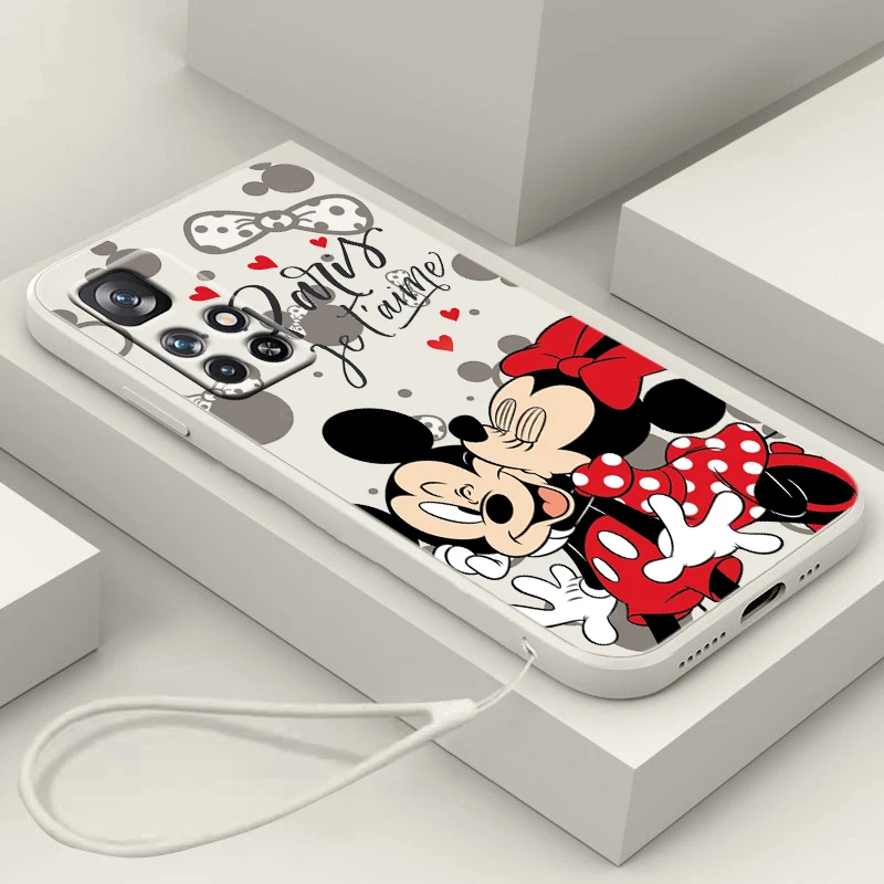 

Disney Mickey Cute For Redmi K60 K50 K40 K30 K20 10C X 9C T AT A 8A 7A Gaming Pro Plus Liquid Rope Phone Case
