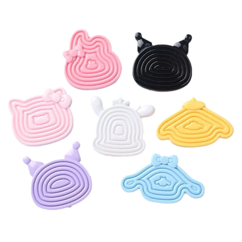 5 шт. Мультяшные яркие тарелки для чайки из смолы с плоским основанием рукоделия