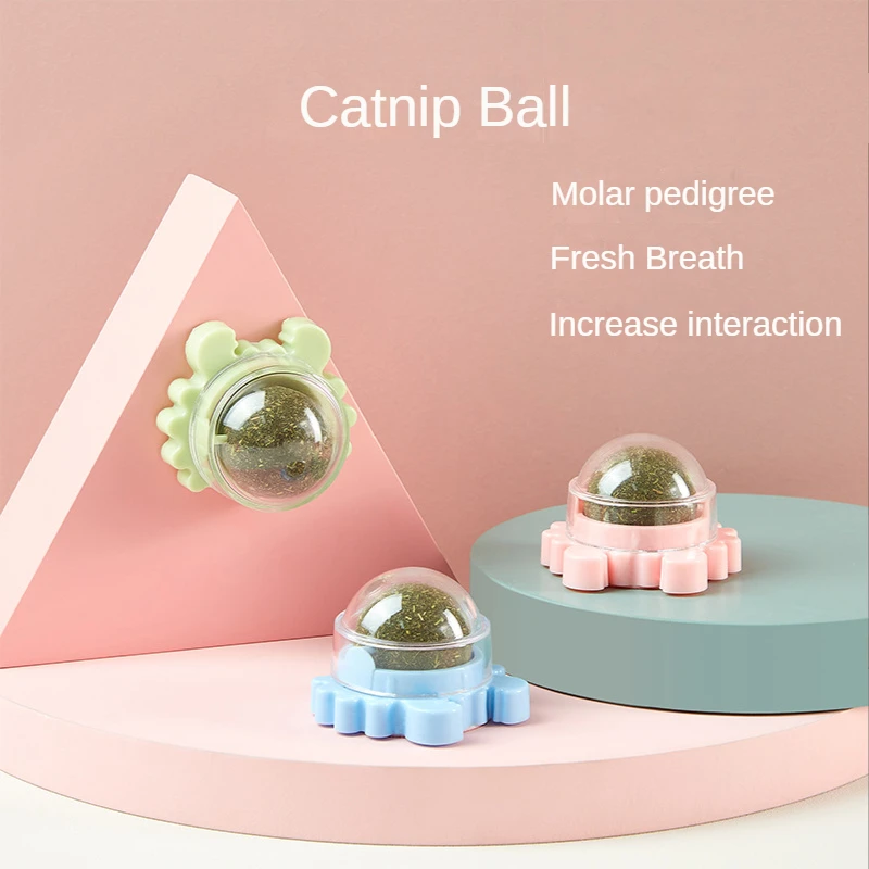 

Pet Catnip Toys Edible Catnip Ball Safety Healthy Cat Mint Cats Home Chasing Game Toy Products Pet Cat Grass Snacks