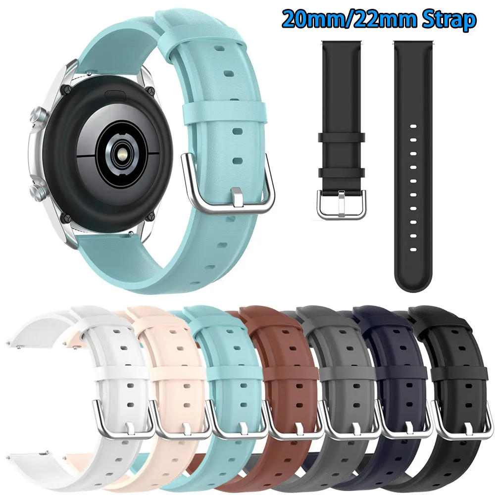 

Leather Watchband Strap For Garmin Vivoactive 3 4 Venu 2 Bracelet Accessories Wrist Band Garmin Forerunner 55 158 245 645