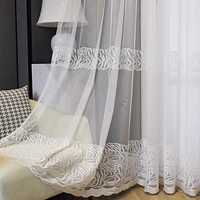 new curtains for living dining room bedroom white embroidery simple modern all match window curtain room decor
