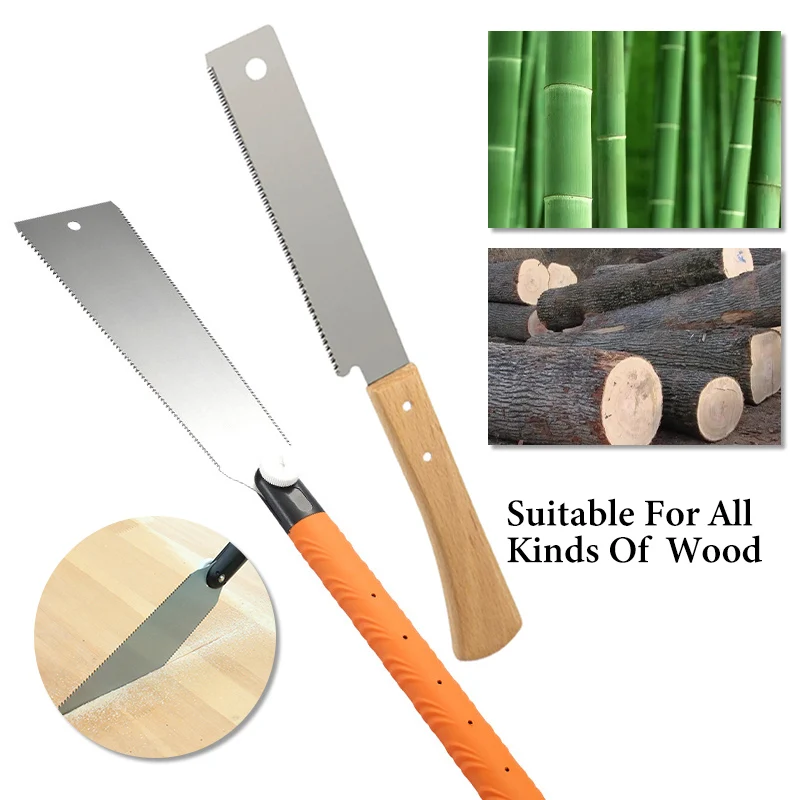 

Japanese Pull Saw Double Edged Fine Cut Flexible Blade Steel Saw Portable Woodwoeking Hand Tools Outdoor Garden Cutting Saw