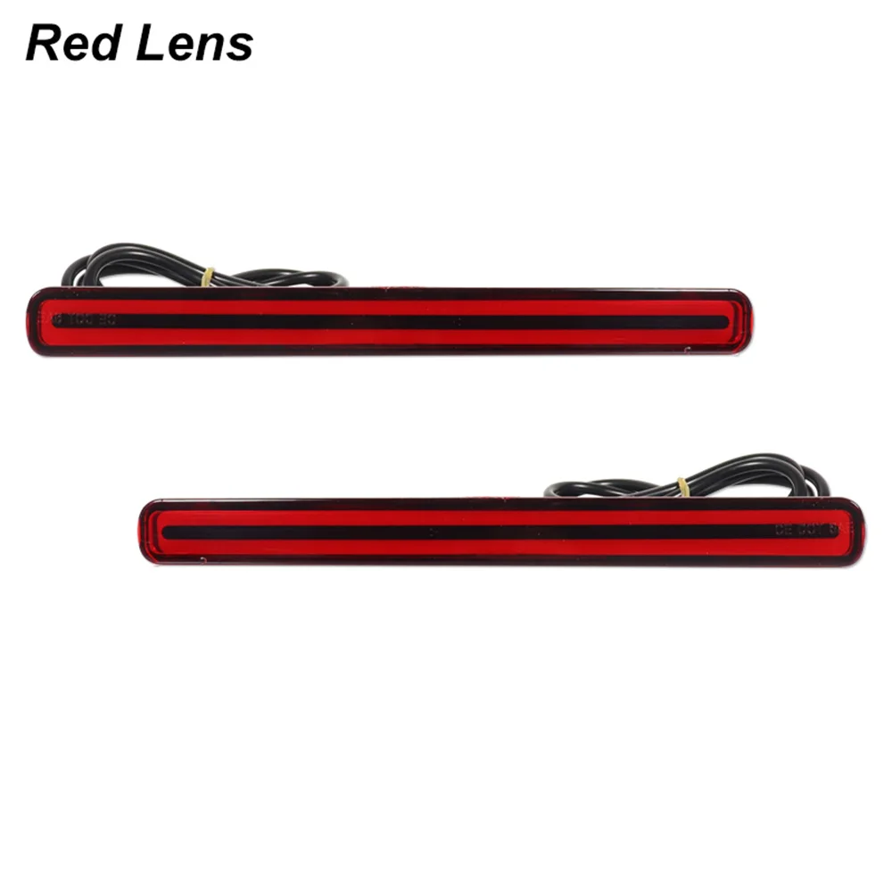 

Красные светодиодные отражатели заднего бампера автомобиля для Acura TSX 2009-2014, функция заднего/тормоза и заднего противотуманного фонаря, последовательный поворотник