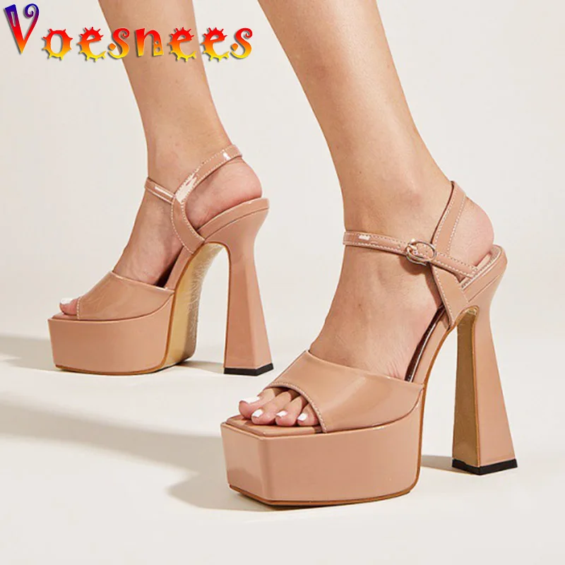 

Женские туфли-лодочки на высоком каблуке 15 см, с ремешком и пряжкой