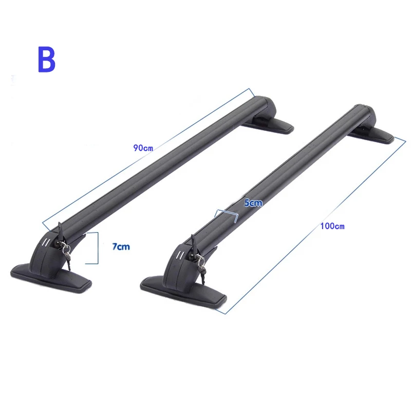 1 пара с замком, универсальный автомобильный багажник на крышу, рельсовая планка, черный алюминиевый багажник, верхняя часть модификации багажника автомобиля
