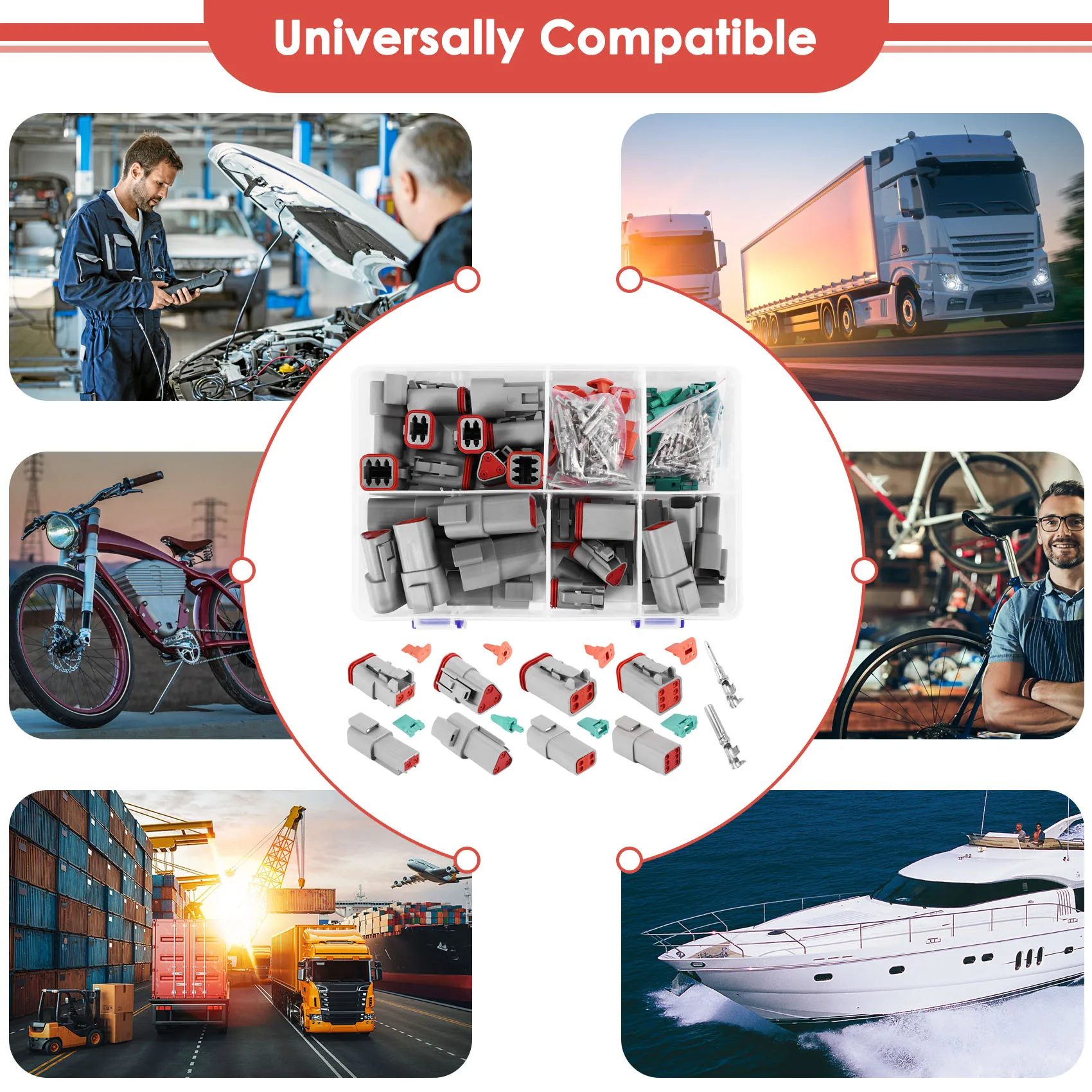 140 шт. комплект водонепроницаемых проводов серии Deutsch DT DT06-2/3/4/6S DT04-2/3/4/6P