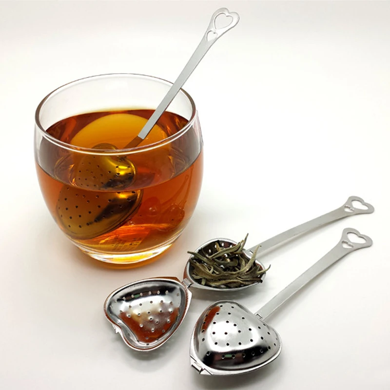 

1Pcs Stainless Steel Heart Shape Tea Infuser Spice Filter Diffuser Reusable Home Gadgets Accessories Useful Things for Kitchen