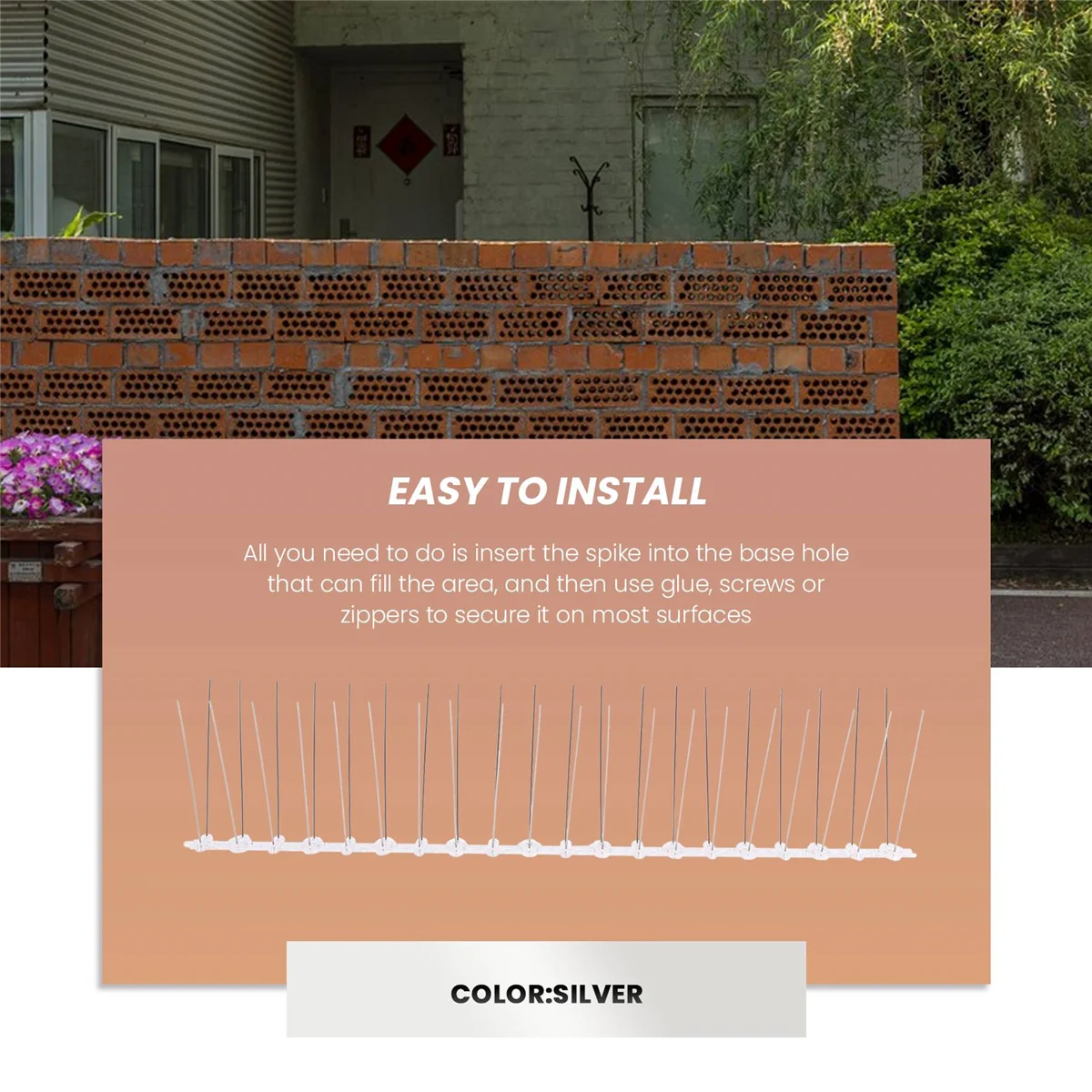 10 шт. сериалов/коробка для птиц нержавеющая сталь птица отпугивающая пуанта