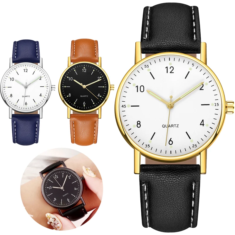 

2022 Luxury Watch for Women Leather Band Wristwatches Ladies Luxury Brand Quartz Watches Ladies Clock Female Montre Dropshipping