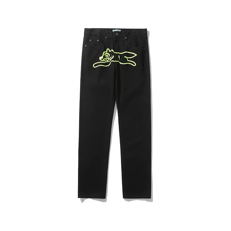 Уличные зеленые летающие брюки с принтом собаки мужские комбинезоны прямые