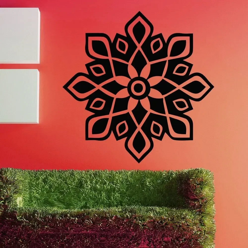 Богемный стиль Мандала Цветок Наклейка на стену Современный виниловый дизайн
