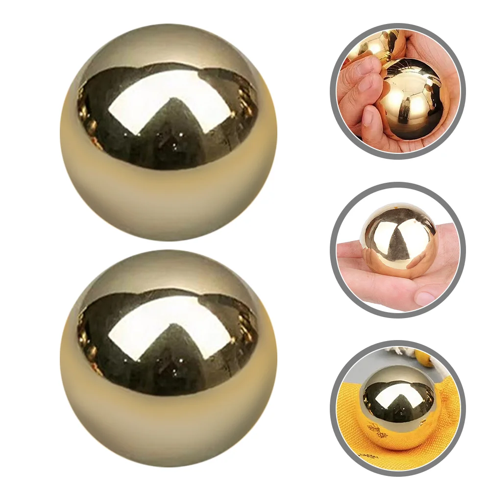 

Brass Exercise Ball Massage Balls Hand Small Smooth Rolling Convenient Handballs Massager