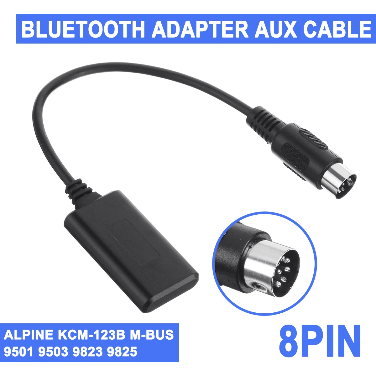 

Для Alpine KCM-123B 9501 9503 9823 9825 bluetooth адаптер музыкальный модуль Aux автомобильные аксессуары для электроники