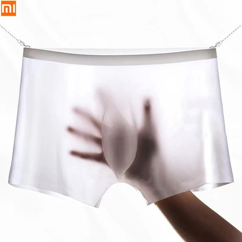 

5pcs Xiaomi Ice Silk Men's Underwear Boxer Briefs for Men 3D Ultra Thin Comfortable Breathable Quick Drying Panties Mi Home
