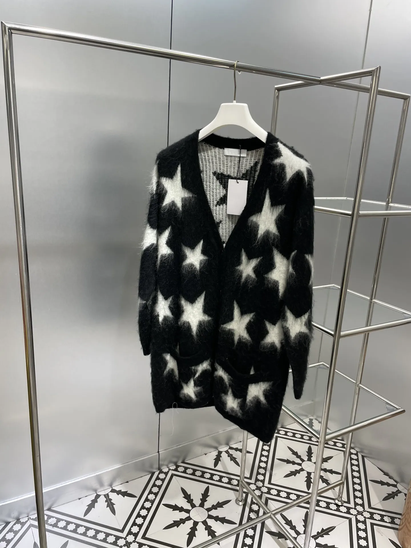 

Свитер, куртки, блузка, свитера, женский зимний свитер 2022, зимняя одежда, женский кардиган, кардиган из мохера с рисунком звезд