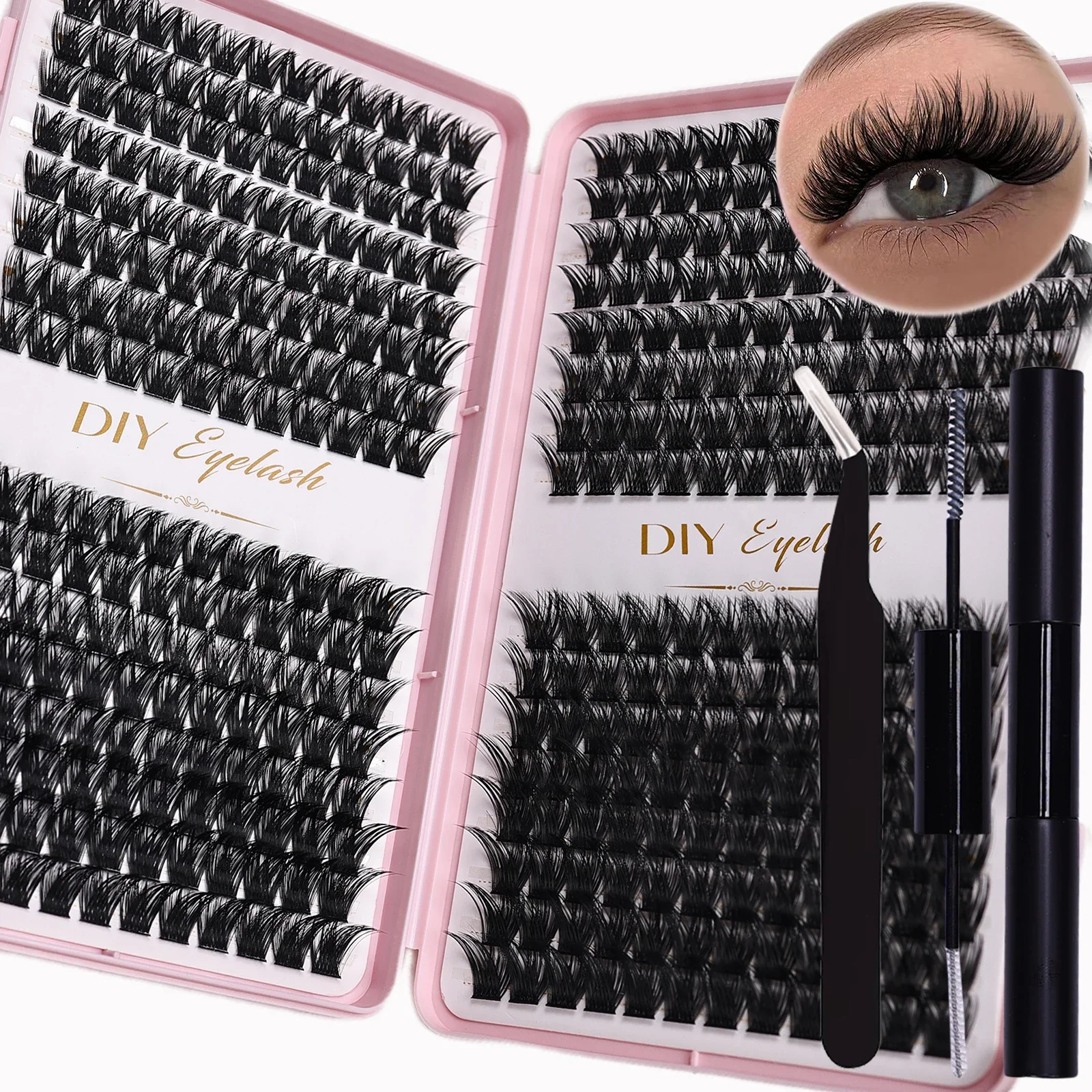 384-комплект для наращивания ресниц с кластером D завивки клеем и герметиком