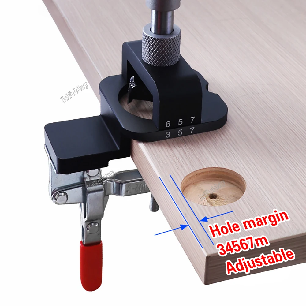 

35mm Concealed Hinge Jig Hole Drilling Guide Locator For Frame Cabinet Cupboard Door Hinges Installation Woodworking Tool