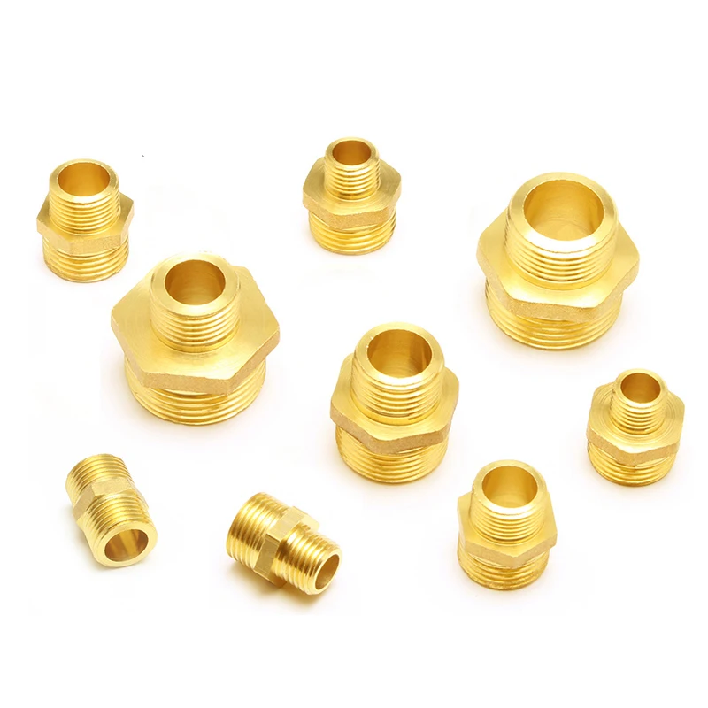 

Brass Pipe Hex Nipple Fitting Quick Coupler Adapter 1/8 1/4 3/8 1/2 3/4 1 BSP Male to Male Thread Water Oil Gas Connector