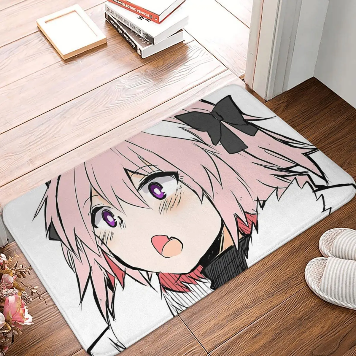 

Японский нескользящий коврик для ванной в стиле аниме Astolfo, коврик для гостиной, напольный декоративный коврик для входной двери