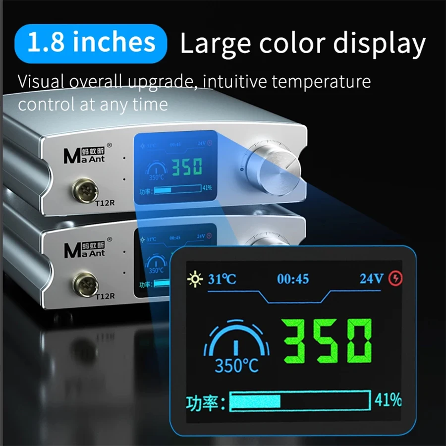 

Паяльная станция Maant T12R, электронный паяльник с 3 наконечниками для BGA SMD PCB IC, инструменты для ремонта