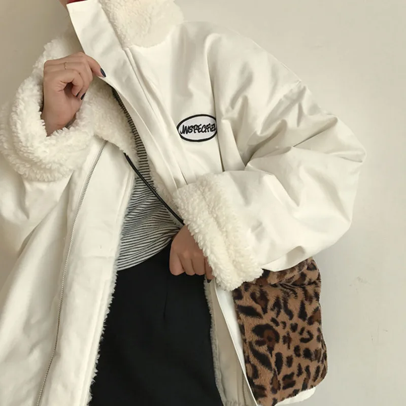 2021 New Fashion Teddy Fur Coat Women Fleece Jackets Winter Jacket Faux Lambs Fur Kawaii Coat Korean Students Parkas Oversized