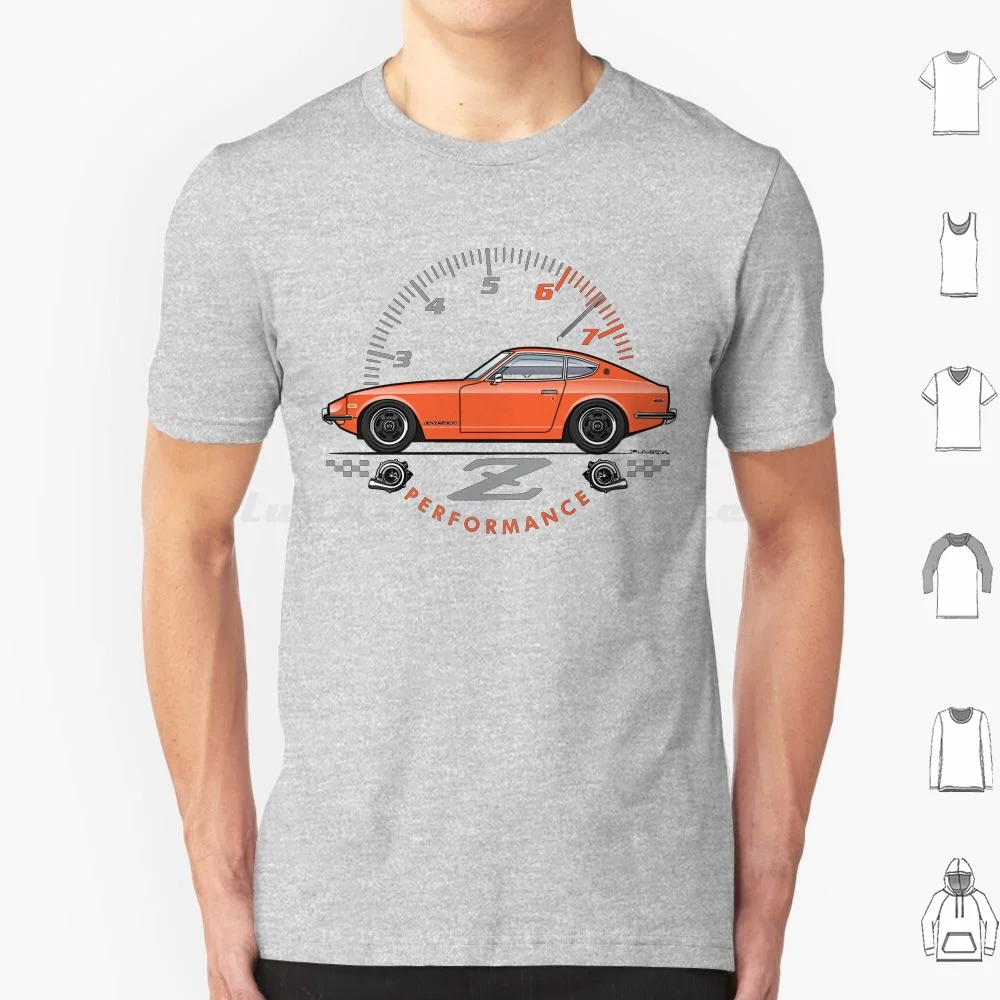 Фото Orange Z Performance T Shirt Cotton Men Women DIY Print 1969 69 1970 1971 71 1972 72 1973 73 Datsun Fairlady 240 240z S30 30 №1