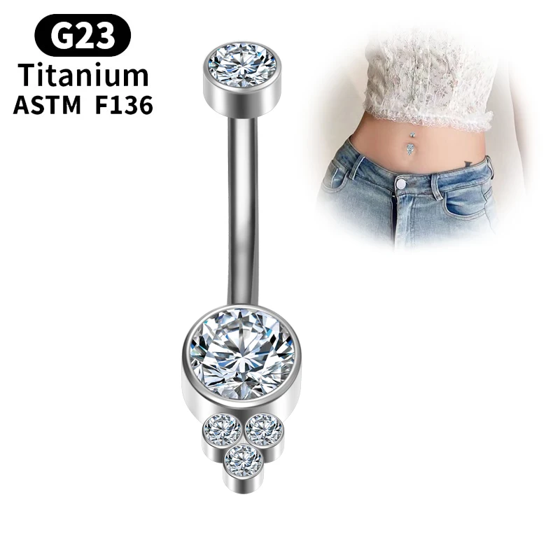 

Titanium Belly button piercing Clip On Umbilical body G23 Navel for Women septum Hinge segment piercing Industrial Helix jewelry