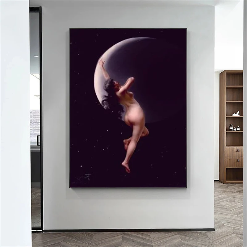 

Beautiful Women Luna Lady Poster Canvas Painting Posters Living Room Bedroom Art Home Decor Wall Art Pictures for Living Room