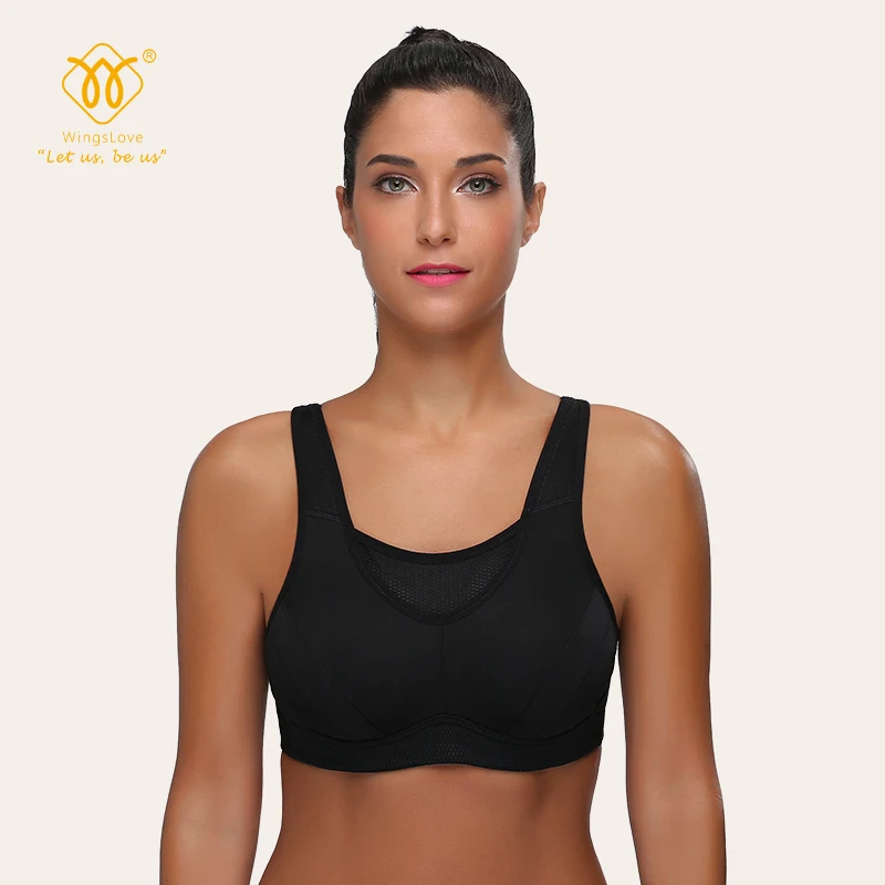Wingslove Women Sports Bras High Impact Seamless Underwear Female Bras Sexy Lingerie Non-Padded Cup Wirefree Plus Size Underwear