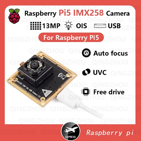 Камера Raspberry Pi 5 IMX258 13 МП USB OIS-камера, оптическая стабилизация изображения, Plug and Play, без драйвера, для Jetson Nano