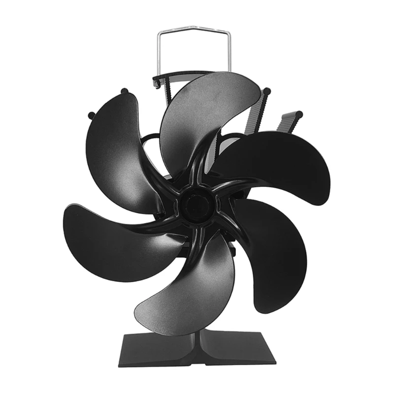 

Heat Powered Fans Large Air Volume 6 Blade Fireplace Fan Heat Distribution Save Energy Non Electricity Required