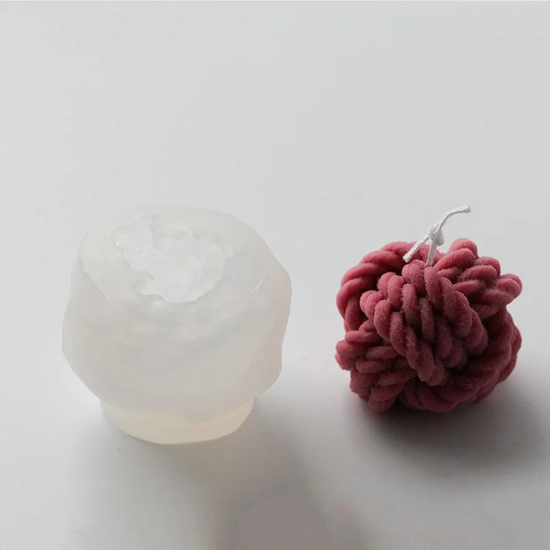 DIY przędzy piłka foremka na świece przędzy piłka foremka na świece włochata piłka liny konopne świeca silikonowe formy