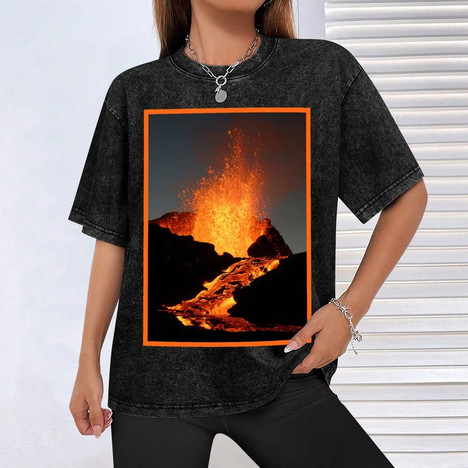 Футболка fagradalsfjall мужская с изображением Исландии 2021