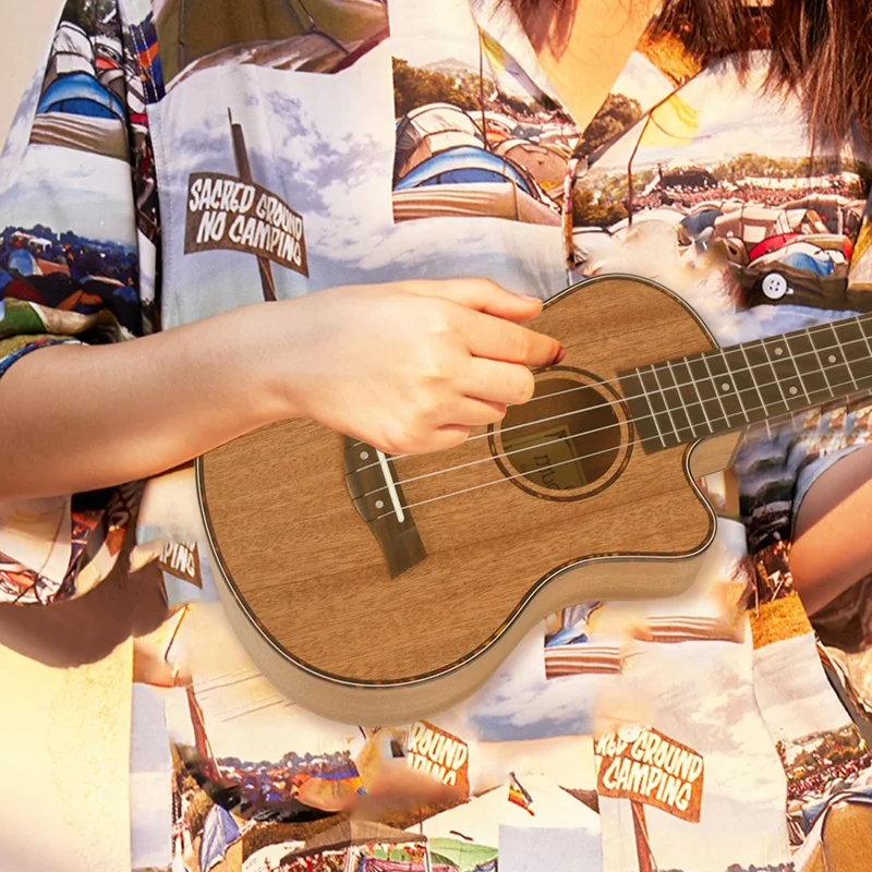 Тенор-акустическая 26-дюймовая гавайская гитара 4-струнная дорожный деревянный