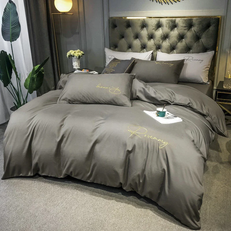 Simple High Quality Embroidered Duvet Cover Queen Washed Cotton Quilt 220x240 Soft Skin Friendly Comforter Covers 150x200 |