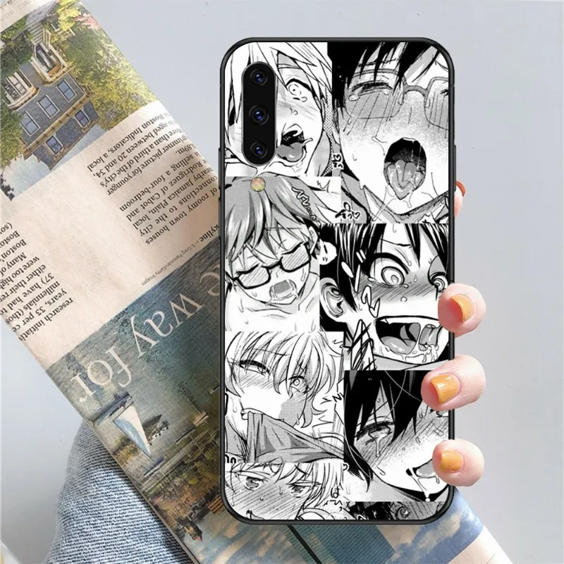 Чехол для телефона Hentai Ahegao манга Samsung Note 9 10 20 Plus Pro Ultra J6 J5 J7 J8 мягкий черный чехол |