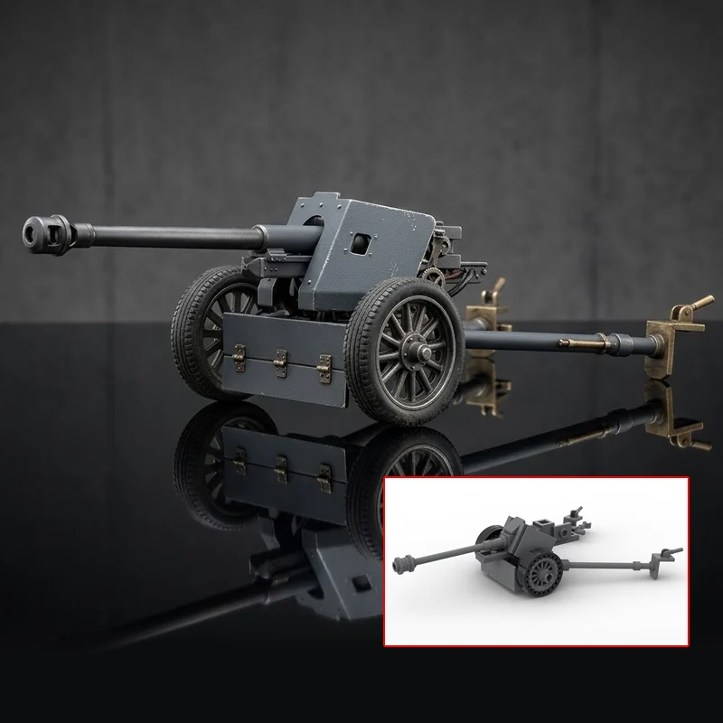 Модель противотанковой пушки QWERT 7.5см Pak 40, конструктор MOC, военная техника, модульные технологические подарки, праздничные наборы для сборки, детские игрушки (art.: 3920dc294db4f) - 3920dc294db4f