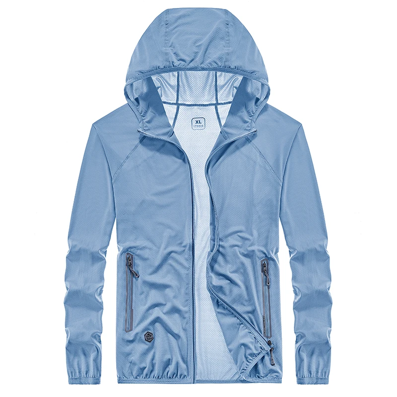 

Summer popular ice silk quick-drying breathable sunscreen clothing men's outdoor sports windbreaker sunscreen clothing
