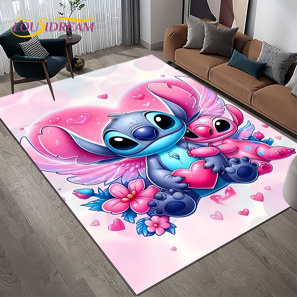 3D новый ковер Kawaii Stitch с рисунком Диснея для дома гостиной спальни дивана коврик