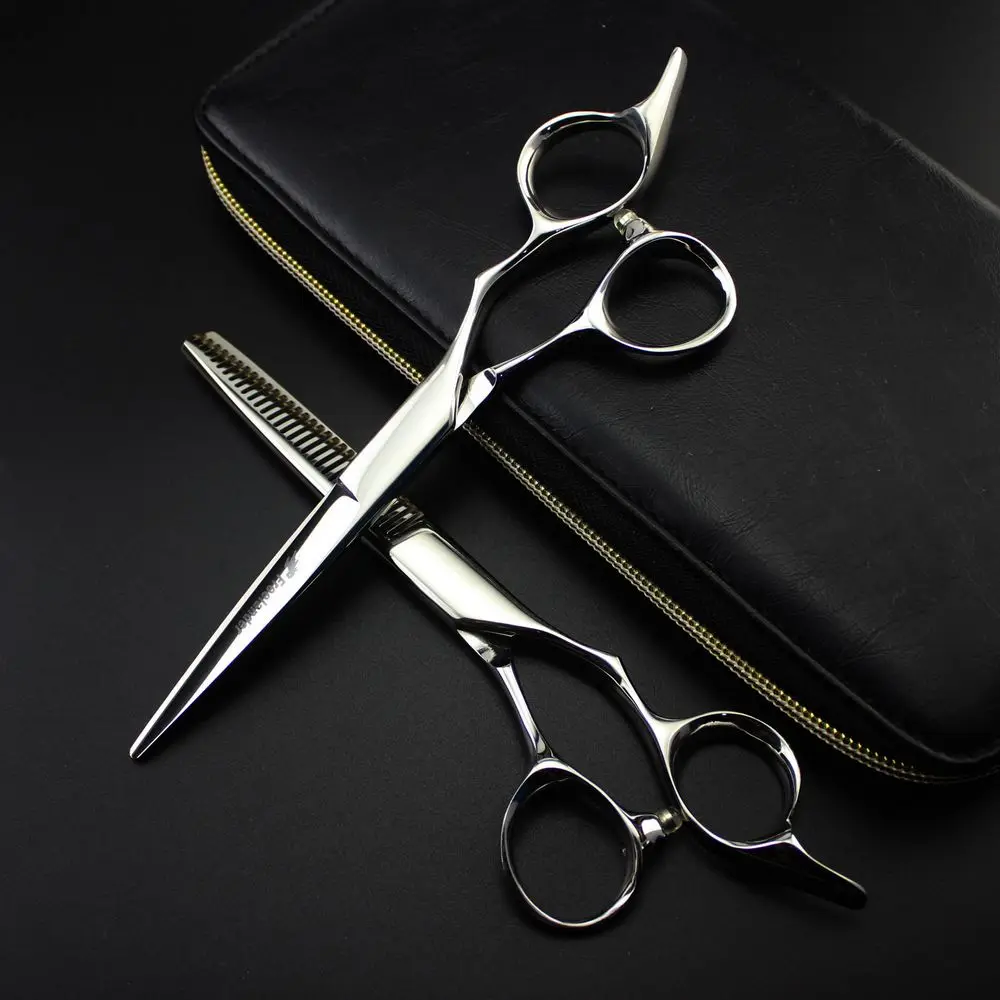 

6 Inch Sharp Japan 440C Professional Human Hair Scissors Hairdressing Scissors Barber Cutting Shears Thinning Scissors