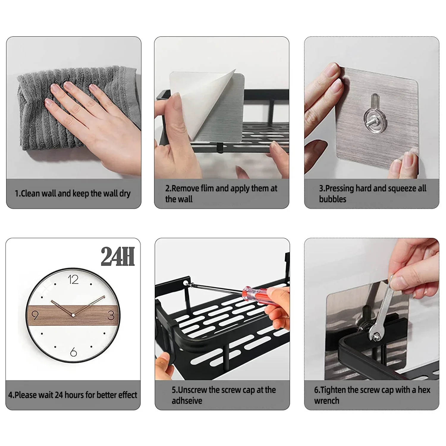 Стеллаж для ванной комнаты полки без сверл Настенная угловая полка держатель