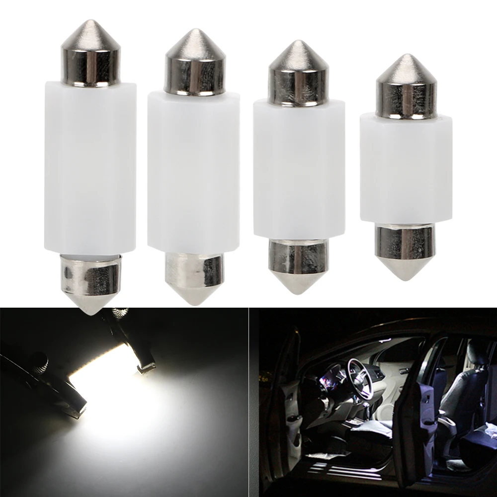 

Керамическая автомобильная лампа C5W 3030 2SMD, лампа для внутреннего интерьера автомобиля, лампа освещения 31 мм, 36 мм, 39 мм, 41 мм, светодиодсветод...