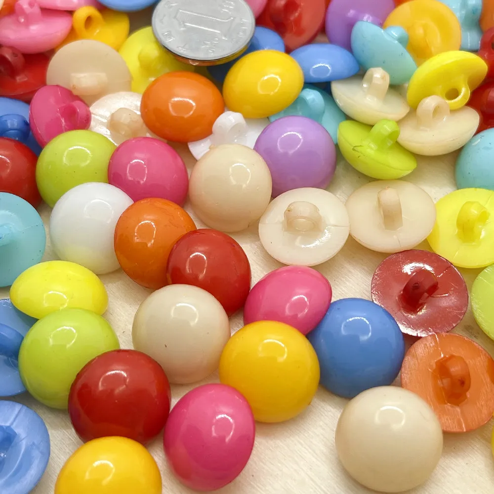 

200 шт смолы 15 мм DIY Кнопки Круглые грибные купольные Швейные хвостовик глазного яблока животное мяч игрушка аксессуары для глаз