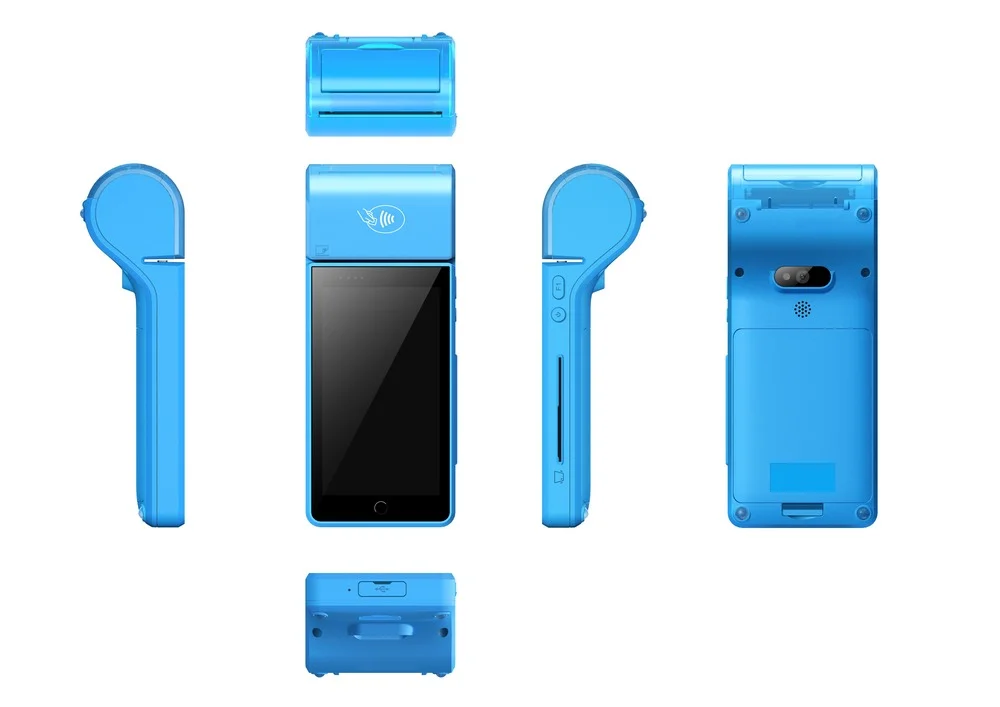 2022 e Payment PDA Android POS терминал EMV машина Paypass чековый принтер портативный считыватель