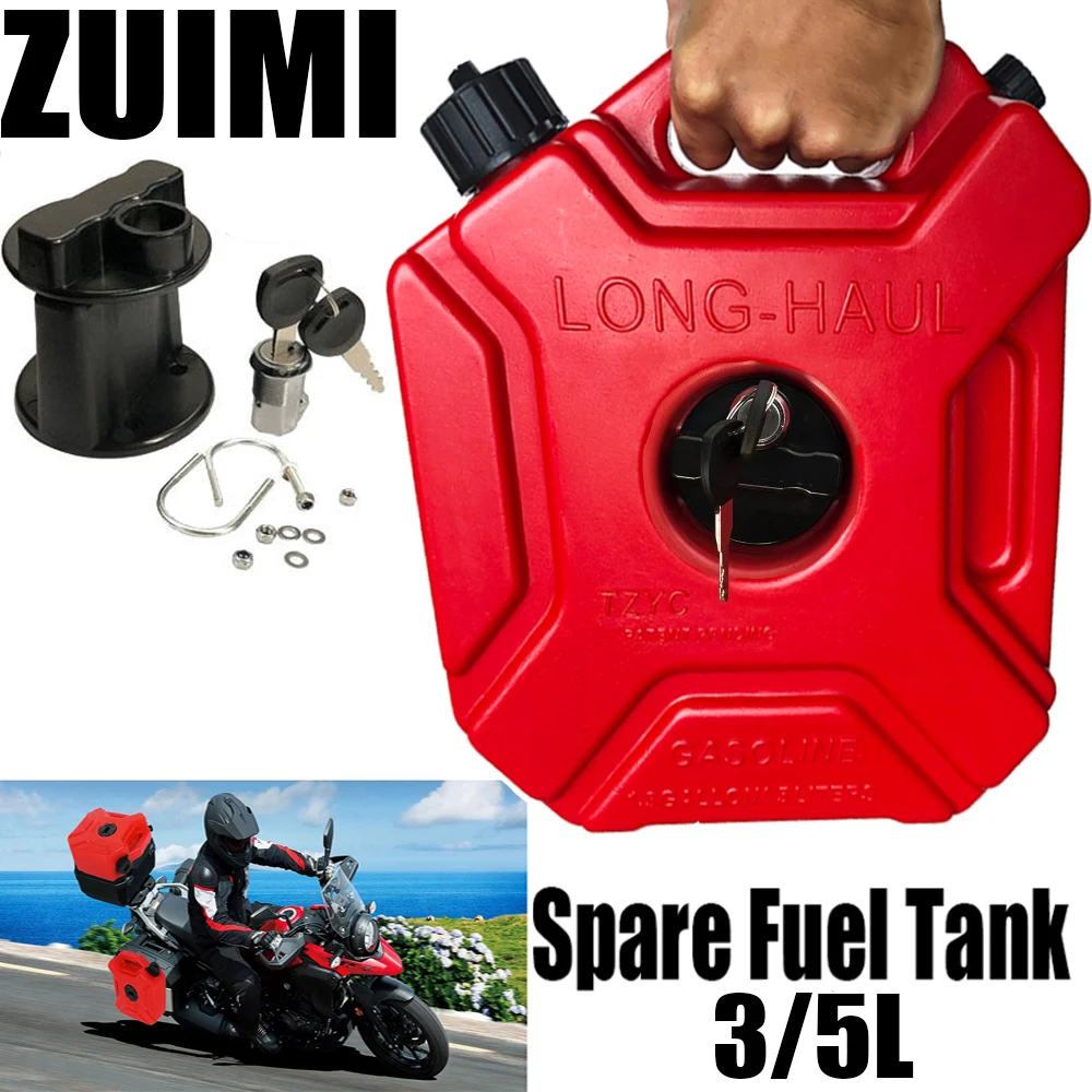 

3/5L Red Fuel Tank Petrol Cans Barrels Can Gas Spare Container Anti-static Jerry Can Fuel Tank Pack Mororcycle Jerrycan