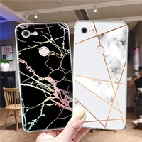 coque for google pixel 5 4 4a 3 3a 2 xl soft tpu silicone back phone cases for pixel 4xl 5 xl 3xl geometry marble cover fundas