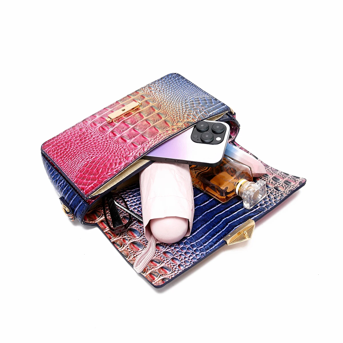 Красочный крокодиловый узор Классическая Пряжка осень-зима новый продукт сумка