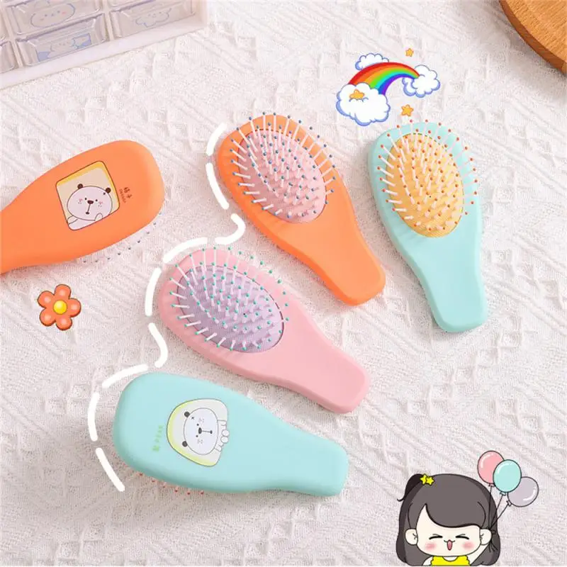 

Массажная Расческа с подушкой безопасности, мультяшная милая девушка, расческа для парикмахерской в форме сердца, домашняя пластиковая шунфа, не повредит волосы, не раздражает кожу головы