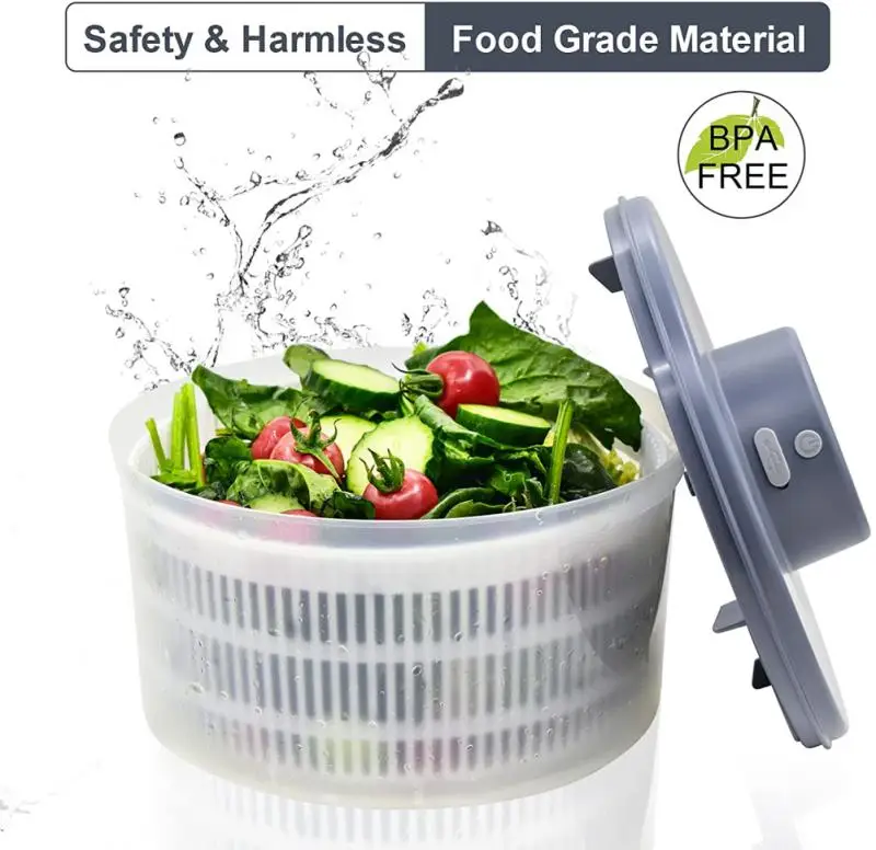 

Electric Salad Dehydrator Washing Vegetables Electric Drain Basket Fruit And Vegetable Drainer Electric Vegetable Dryer